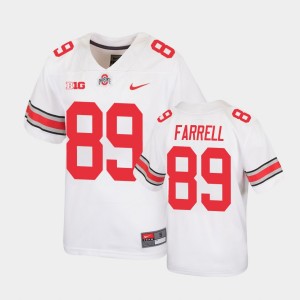 Youth Ohio State Buckeyes Replica White Luke Farrell #89 Football Jersey 708819-946