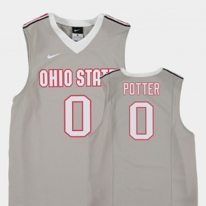 Youth Ohio State Buckeyes Replica Gray Micah Potter #0 College Basketball Jersey 619912-770