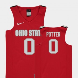 Youth Ohio State Buckeyes Replica Red Micah Potter #0 College Basketball Jersey 891966-338