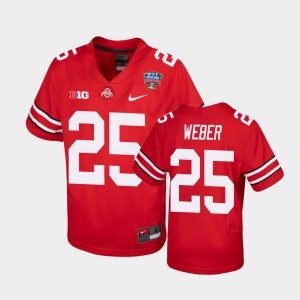 Youth Ohio State Buckeyes 2021 Sugar Bowl Scarlet Mike Weber #25 College Football Jersey 644522-736