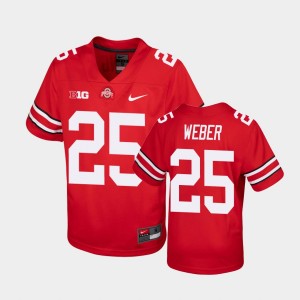 Youth Ohio State Buckeyes College Football Scarlet Mike Weber #25 Replica Jersey 605530-757