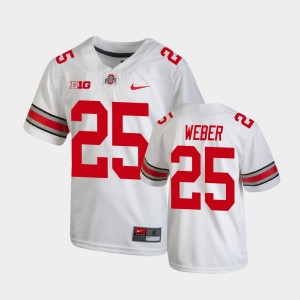Youth Ohio State Buckeyes Replica White Mike Weber #25 College Football Jersey 843900-731
