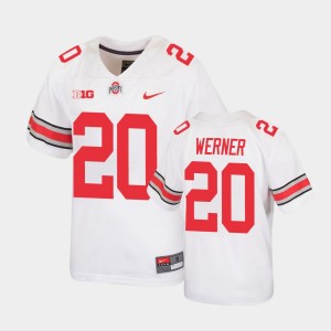 Youth Ohio State Buckeyes Replica White Pete Werner #20 Football Jersey 595812-916