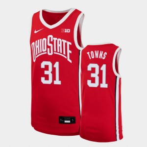 Youth Ohio State Buckeyes Replica Scarlet Seth Towns #31 Basketball Jersey 678735-664