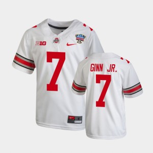Youth Ohio State Buckeyes 2021 Sugar Bowl White Ted Ginn Jr. #7 College Football Jersey 853872-788